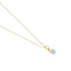 Mini Ivette Necklace in Gold with Topaz and Pearl