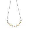 Minifiore Necklace in Silver Vermeil, Dark Silver and Murano Glass