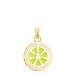 17-mm silver vermeil TOUS St. Tropez Cup Enameled pendant