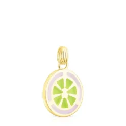 17-mm silver vermeil TOUS St. Tropez Cup Enameled pendant
