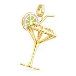 45-mm silver vermeil TOUS St. Tropez Cup 3D Enameled pendant