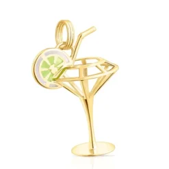 33-mm silver vermeil TOUS St. Tropez Cup 3D Enameled pendant