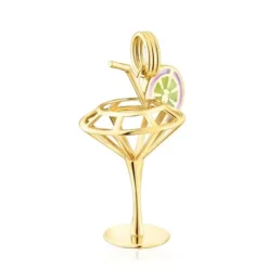 33-mm silver vermeil TOUS St. Tropez Cup 3D Enameled pendant