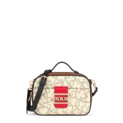 Multi-beige Kaos Icon Crossbody reporter bag