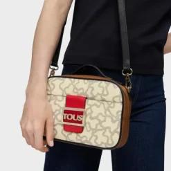 Multi-beige Kaos Icon Crossbody reporter bag