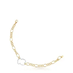 New Silueta two-tone bear chain Bracelet