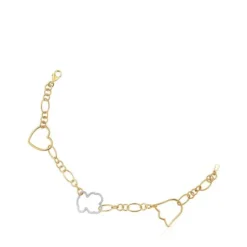 New Silueta two-tone chain Bracelet with motifs