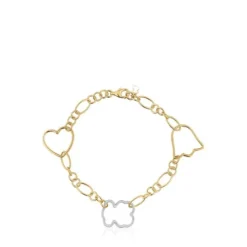 New Silueta two-tone chain Bracelet with motifs