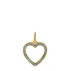 Nocturne heart Pendant in Silver Vermeil with Diamonds