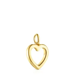 Nocturne heart Pendant in Silver Vermeil with Diamonds
