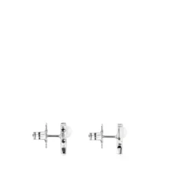 Nocturne Silver Earrings with Pearl