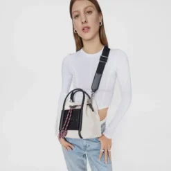 Nude colored Empire Soft One shoulder bag