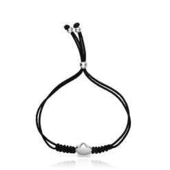 Nylon Bold Motif Bracelet with silver flower motif