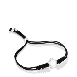 Nylon Bold Motif Bracelet with silver flower motif