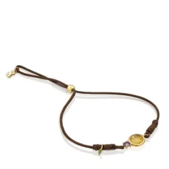Nylon Virtual Garden Bracelet with citrine and gold