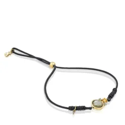 Nylon Virtual Garden Bracelet with labradorite and gold