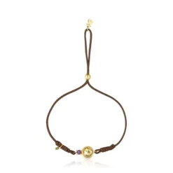 Nylon Virtual Garden Bracelet with citrine and gold