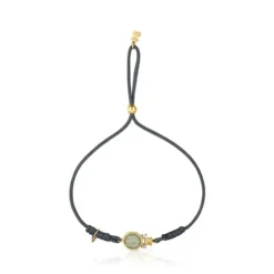 Nylon Virtual Garden Bracelet with labradorite and gold