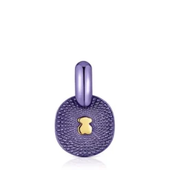 Oursin mauve silver Pendant