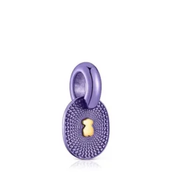 Oursin mauve silver Pendant