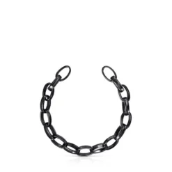 Oval Dark Silver Hold Bracelet