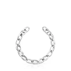 Oval Silver Hold Bracelet