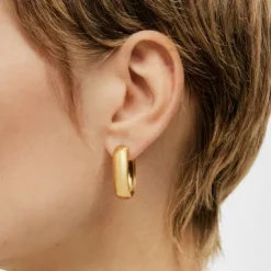Oval Silver Vermeil TOUS Basics Earrings