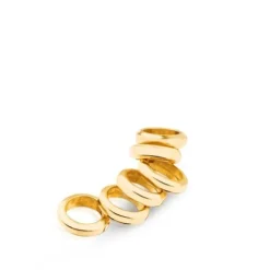 Pack of 6 Vermeil Silver Hold Rings