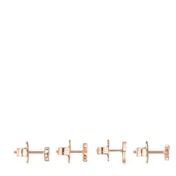Pack of Motif Earrings in Rose Silver Vermeil with Spinels 0,45 - 0,85 cm