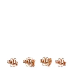 Pack of Motif Earrings in Rose Silver Vermeil with Spinels 0,45 - 0,85 cm