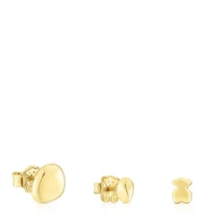 Pack of three silver vermeil TOUS Joy Bits earrings