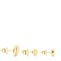 Pack of three silver vermeil TOUS Joy Bits earrings