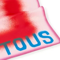Pale pink square Scarf TOUS Motif Flower