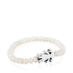 Pearl Sweet Dolls girl Bracelet with Silver