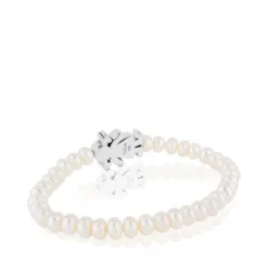 Pearl Sweet Dolls girl Bracelet with Silver