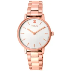 Pink IP steel Rond Color Watch with green-gradient zirconias