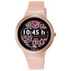 Pink IP steel Rond Connect Watch with nude-colored silicone strap