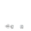 Platinum Hoop earrings with laboratory grown diamonds Les Classiques LGD