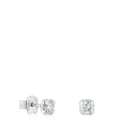 Platinum Hoop earrings with laboratory grown diamonds Les Classiques LGD