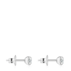 Platinum Hoop earrings with laboratory grown diamonds Les Classiques LGD