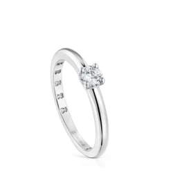 Platinum solitaire Ring with brilliant-cut, laboratory grown diamond Les Classiques LGD