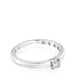 Platinum solitaire Ring with brilliant-cut, laboratory grown diamond Les Classiques LGD