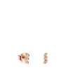Riviere Earrings in Rose gold with Diamonds