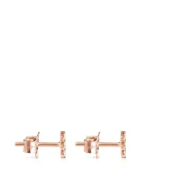 Riviere Earrings in Rose gold with Diamonds