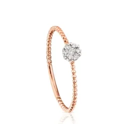 Rose gold TOUS Brillants Ring with Diamonds 0.16ct