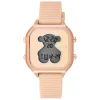Rose IP Steel D-Bear Teen Watch with nude Silicone strap