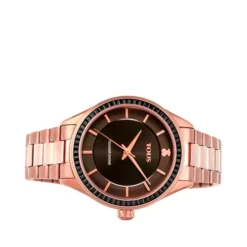 Rose IP Steel T-Shine Watch with cubic zirconia