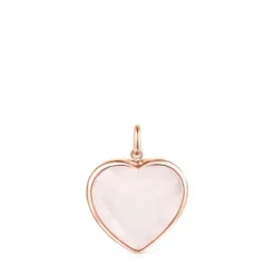 Rose Silver Vermeil and pink Quartz Sweet Dolls Color Pendant