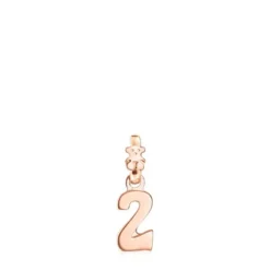 Rose Silver Vermeil Numbers number 2 Pendant