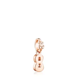 Rose Silver Vermeil Numbers number 8 Pendant
